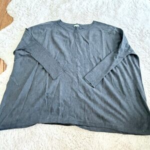 Lemon Slate Gray Crew Neck Sweater